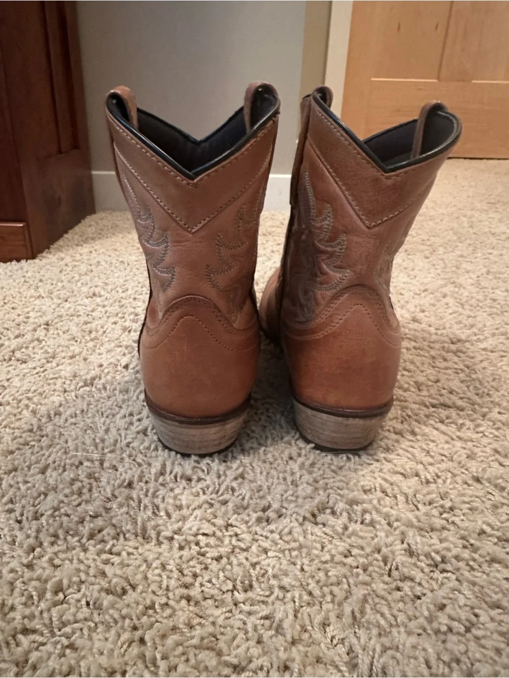 dingo Brown Leather Short Western Boots
